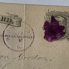 1879 Maine Postal Card With Rare Blob Purple Fancy Cancel And Postmark