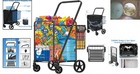 Jumbo Folding Shopping Cart With 360   Wheels   Waterproof Bag - Portable Utility