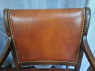 Set Of 2 Hickory Chair Co   Colonial Style Mahogany   Leather Arm Chairs