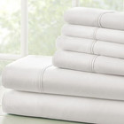 Luxury Ultra Soft 6 Piece Bed Sheet Set  King  White