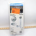 Everbilt Bath Waste   Overflow Drain Poly White Brushed Nickel 1-1 2 