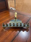 Rare  Solid Brass Hanukkah Menorah Candle Israel Chanukah Lamp Judaica