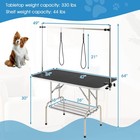 Adjustable Pet Grooming Table W  Sturdy H-shaped Metal Frame Heavy-duty