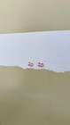 18k Solid Gold Enamel Bow Tie Ribbon Push Backs Stud Earrings Infants Toddlers
