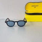 Moscot Lemtosh Black Frame Blue Lens Sunglasses Handmade Unisex