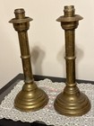 Pair Of Russian  Heavy Copper Candlesticks Dated 1693 On Base Spring Loaded 