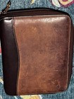 Franklin Covey Planner Franklin Binder Brown Leather 7 Ring Organizer Leather