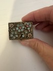 Vintage Brass Ormulu Jeweled Pill Box 