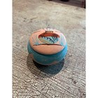Southwestern Sand Painted Trinket Box Lidded Pottery Desert Scene
