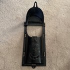 Vintage Antique Cast Iron Post Mail Box Double Flap Lockable Hole Cira 1920   s