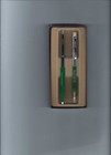 Vtg  Sheaffer Stylist Green   Chrome Ballpoint Pen   Pencil Set New Os W box-adv