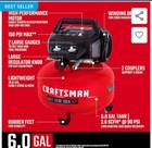Craftsman 6-gallon Portable Electric 150 Psi Pancake Air Compressor  used 