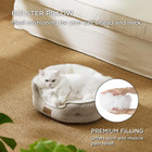 Bedsure Orthopedic Bolster Pet Bed     Washable  Anti-slip  Camel  Small