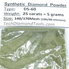 Techdiamondtools Diamond Powder 140 Grit 106-90 Microns  25 Cts   5 Grams