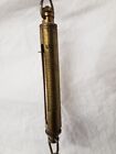 Vintage Chatillon Ny Model In-30 Brass Hanging  Handheld Spring Scale 30lb 15kg