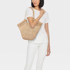 Straw Crochet Fan Tote Bag - A New Day Natural