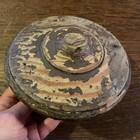 1800   s Antique Wooden Newel Post Cap Worn Chippy