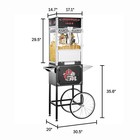 Popcorn Machine With Cart Commercial Quality 12-ounce Commercial Kettle Popper