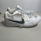 Nike Zoom Rival Distance Track Running Spikes White Black Men   s Size 11 New