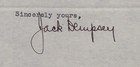 Jack Dempsey - Typed Letter Signed