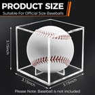 Guirnd 2 Pack Baseball Display Case  Uv Protected Acrylic 2 Pack  Clear