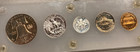 1961 Us Mint Silver Proof Set With 5 Coins   nice Toned   Box 179