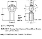 Econ 3 8 X 3 8-24 Female Lh Rod Ends Heim Joints Heims Cfl-6