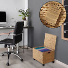 Rolling Filing Cabinet Cart  Hyacinth Wicker File Storage Box Office Organizers