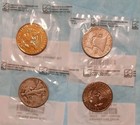 4 Coin Half Dollar  littleton  Sealed Lot W silver   Gold Plated Kennedy - Look 