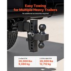 Uimoso 2 5  Adjustable Trailer Hitch Ball Mount Tow Hitch With 6  Drop 28000 Lbs