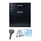 New Black Anti-theft Wall Mount Heavy Duty Stainless Steel Mailbox Cabinet