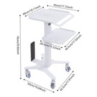 Mobile Computer Cart Medical Rolling Pc Stand Desk Workstation Wheel Adjustable