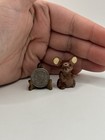 Vintage Miniature Glossy Bear Cub Figurine Bone China Mini Tiny Trinket    