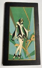 Art Deco Bridge Scorebook Flapper Girl - No Tally   s Funky Dress W Dingle Balls