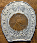 1945 Reno  Nevada Nv Bar Of Music Encased Cent Penny Good Luck Token