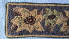 Vtg Annie Harlin Folk Art Hand Hooked Rug Signed Numbered Table Runner Sunflower