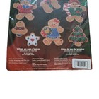 Vintage Bucilla New Felt Ornament Kit Gingerbread Village 84969 6 Pc Set Holiday