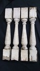 Architectural Salvage Wooden Spindle Balusters Set Of Four