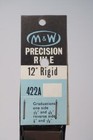 2 Nos Moore   Wright 12  Rigid Precision Rule Ruler 8ths 16ths 32nds 64ths Uk