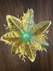 12 Christmas Poinsettia Glitter Artificial Flower Xmas Tree Party Decor Gift Diy