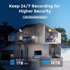 Reolink 12ch Nvr Wifi Security Camera System 5mp 1tb 24 7 Recording Rlk12-500wb4