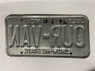 Missouri License Plate Our Van Vanity Personalized July 93