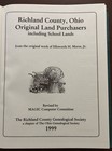 Richland County  Ohio Original Land Purchasers-hardbound Book-benefits Charity