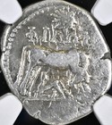 Ancient Greek Illyria Silver Drachm Dyrrhachium 200bc-80bc Ngc Graded Fine