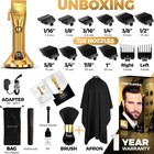 Ovlux Hair Clippers For Men Professional 13 Piece Set  Gold