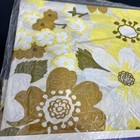 Vintage Vinyl Bathroom Window Curtain Tieback Flower Power Gold Yellow 68x54