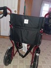 Medline Red Transport Wheelchair Aluminum Lightweight Detachable Footrests