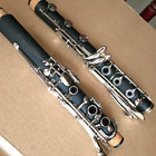 French Clarinet G Key With Case Hard Rubber Wind Instrument