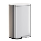 Trash Can With Lid  13 Gallon 50l Stainless Steel Kitchen   Office Recycling    