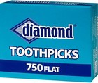 Diamond Flat Toothpicks 750ct  3 Pack